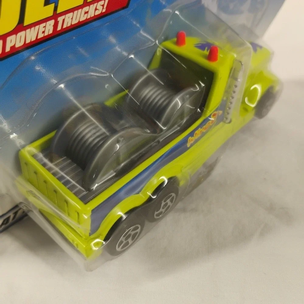 1998 Hot Wheels HAULERS Over‎ The Road Power Trucks WIRED Cable Truck Lime Green